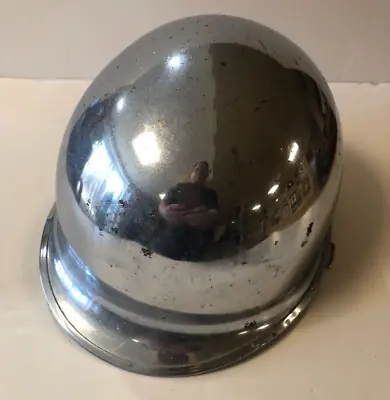 Vintage US Army WW2 Era Chrome Helmet • $118