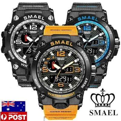 $25.99 • Buy SMAEL Men Waterproof Outdoor Sport Military Analog Quartz Digital Wrist Watch