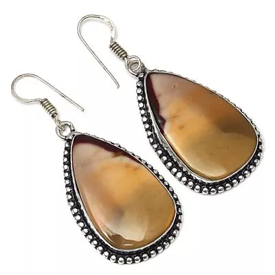 Mookaite Jasper Gemstone Handmade 925 Silver Jewelry Earrings 1.75'' • $7.19