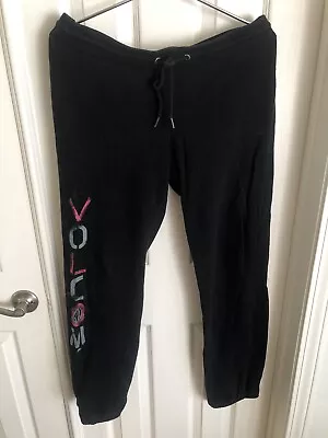 Volcom Size Medium Black Activewear Workout Sweat Pants Fast Shipping • $19.95