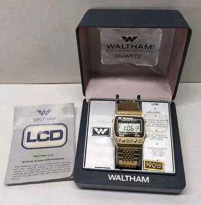 Waltham Vintage Watch: Digital Quartz LC Alarm Chronograph Working Led LCD Men’s • $69.99