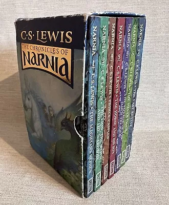 The Chronicles Of Narnia 7 Volume Paperback Box Set Sleeve Vintage 2002 00s • £9.99