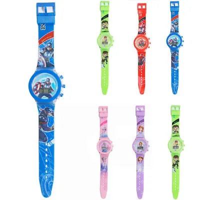 Children's Cartoon Watch Kids Learn Time Silicone Wrist Watch Girls Boys Gift • £4.19