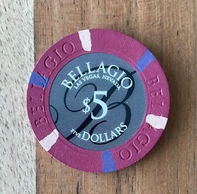 Bellagio Casino Las Vegas Nevada $5 Casino Chip • $9.99