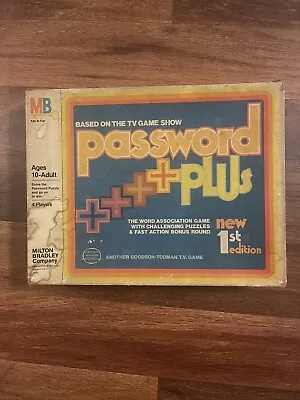 RARE Vintage 1978 PASSWORD + PLUS New 1st Edition-Not Complete- Milton Bradley • $7.95