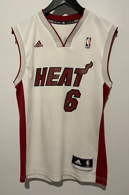 £22.95 • Buy NBA Miami Heat Basketball Adidas Shirt LeBron James 6 XS