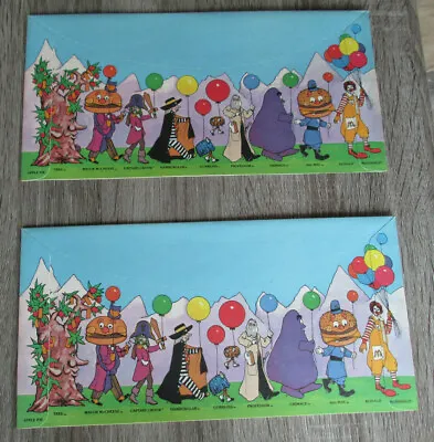 Vintage 1978 McDonald's Cardboard Paper Birthday Hat Lot Of 2 Hamburglar Grimace • $7.99