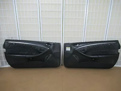 03-09 Mercedes W209 CLK CLK55 AMG BLACK Interior Door Panel W/ Carbon Trim SET  • $987.99