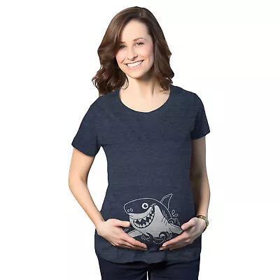 Maternity Smiling Shark Tshirt Funny Occean Fish Vacation Tee • $9.50