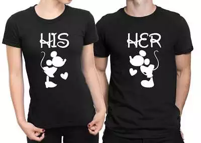 His Her Couple T Shirts Men Women Best Couple Gift • £9.99