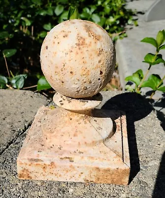Vintage Cast Iron Finial Ball Top. Architectural Salvage Rusty • $40