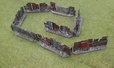 New! 8 X 15mm  Shanty Style  FENCE SECTIONS Terrain AK47 District 9 Sci-fi • £6.50
