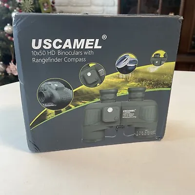 USCAMEL 10X50 Marine Binoculars For Adults Waterproof Binoculars With Rangefind • $110