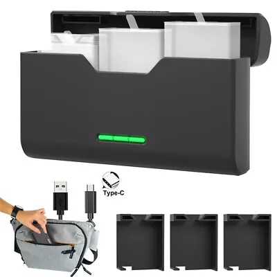 3-Channel Battery Quick Charger Case Black For GoPro Hero Camera 5/6/7/8/9/10/11 • $20.48