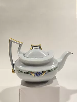 T&V Limoges France Art Nouveau Hand Painted/Gold Encrusted 1-Cup Teapot Antique • $145.95