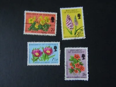 £0.30 • Buy 1972 Used Set Ofwild Flowers Stamps From Guernsey