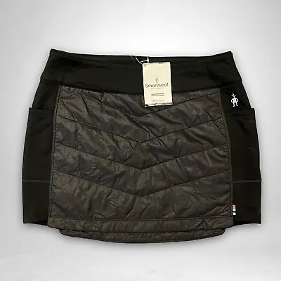 NWT SMARTWOOL Merino Wool Insulated Pull On SKIRT Black Pockets Ski Medium $110 • $94.99