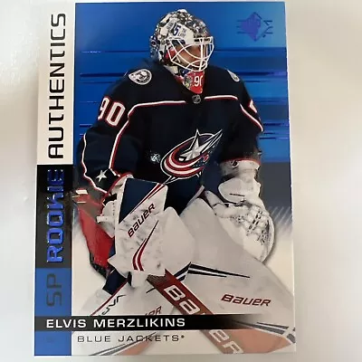 Elvis Merzlikins 2019-20 Upper Deck SP Rookie Authentics Blue Columbus  • $1.50