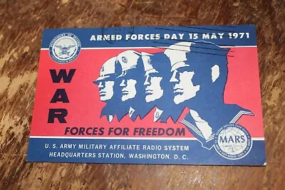 Qsl Card -war 1971 Armed Forces Day  • $4