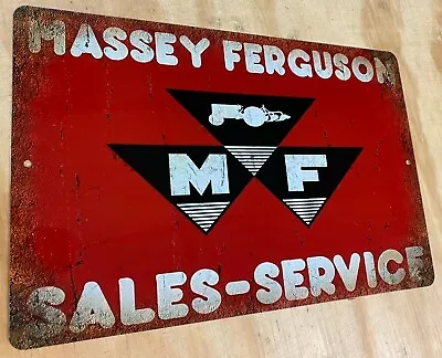 Massey Ferguson Farm Tractor Sales & Service Aluminum Metal Sign 12x18 • $32.99
