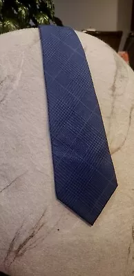 ETRO Men's 100% Silk Navy Plaid Classic Business Necktie! Made In Italy • $22.50