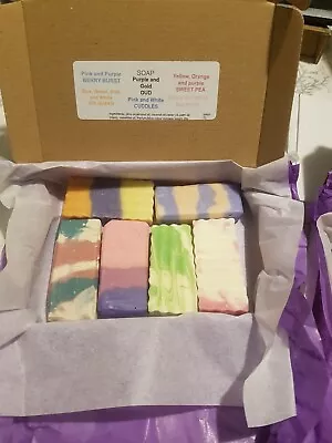 Letterbox Soap Gift Set 6 Handmade Soap Box Vegan Natural Uk Made Box 73 • £5