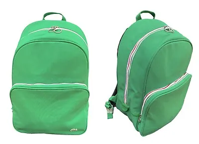 New Vintage LACOSTE M93 Large Unisex BACKPACK Canvas 8 Croc Green • £129.99