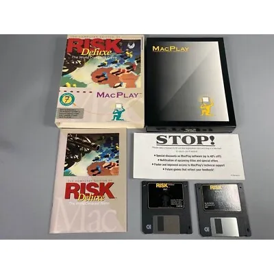 Vintage Apple 1994 Risk Deluxe Computer Game Macintosh MacPlay OS X 6.0.7 • $30