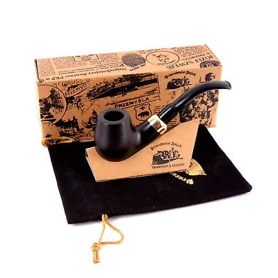 Mr. Brog Workshop New Handmade Tobacco Pipe No 22 Bent Stecker Black Fajka • $18