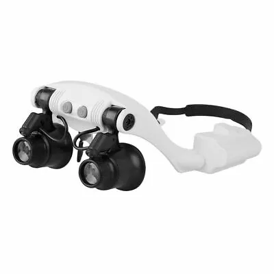 Headband Headset Jeweler Magnifier Magnifying Glass Loupe Glasses With LED Light • $11.99