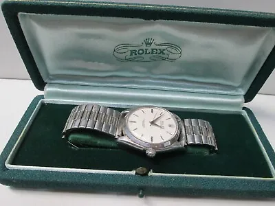 Vintage Rolex Oyster Perpetual Stainless Steel Running Men's Watch 6564  #5 • $3295