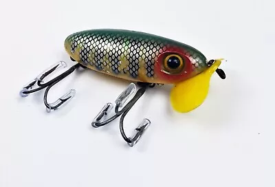 Fred Arbogast Wartime Jitterbug Lure Perch Scale With Yellow Plastic Lip • $9.99