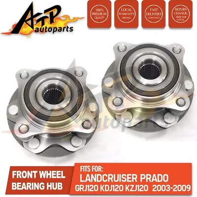 Pair Front Wheel Bearing Hubs ABS For Toyota Landcruiser Prado 120 Series 03-09 • $147.90