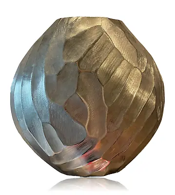 Home Décor Beautiful Solid Metallic Oval Vase Fine Bronze Color Brand New • $38.99