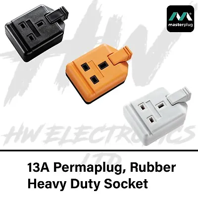 13 Amp Masterplug 1 Gang Rubber Composite Socket 13A Heavy Duty Mains Electrical • £4.29