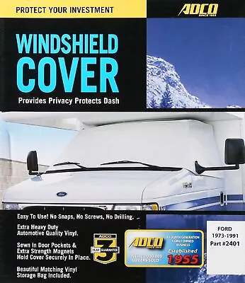 $70.97 • Buy ADCO Class C Windshield Cover For RV, White