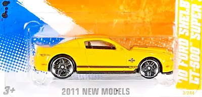 Hot Wheels Yellow Super Snake Mustang Shelby GT-500 '11 New Model W Gloss Stripe • $12.99