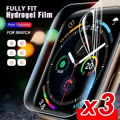 $3.99 • Buy X3 Apple Watch IWatch Series 8 7 3 4 5 6 SE 38/41/40/42/44/45mm Screen Protector