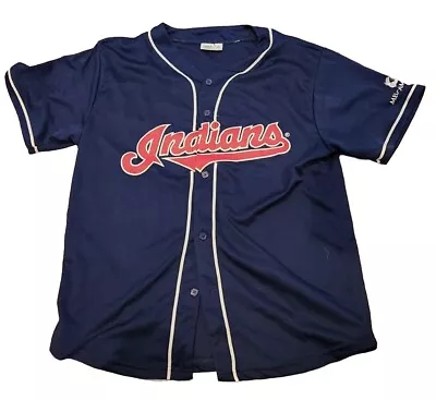 Vtg CLEVELAND INDIANS Baseball OMAR VIZQUEL #13 JERSEY Game SGA 6/21/14 NEW XL • $25.36