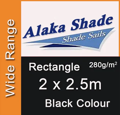 $65.90 • Buy Extra Heavy Duty Shade Sail Black Rectangle 2mx2.5m 2x2.5m, 2m By 2.5m 2 By 2.5m