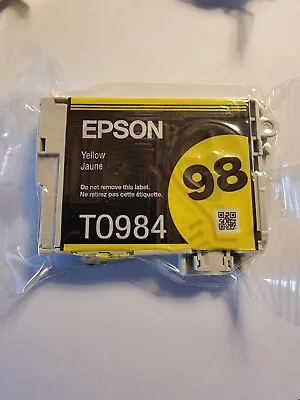 $12.50 • Buy New - Sealed - Epson TO984 T0984 Yellow Ink Cartridge 98