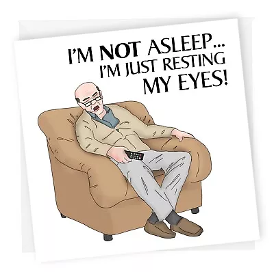 Just Resting My Eyes Funny Card For Dad Funny Birthday Card Dad Husband Him • £2.99