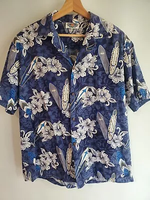 Pacific Legend Hawaiian Shirt Vintage 1980's Cotton Size L • $39.99