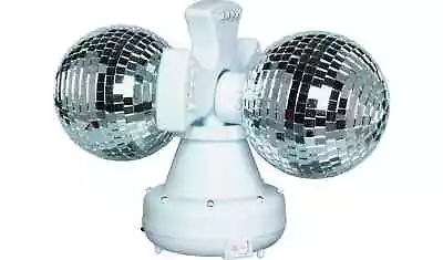 £12.99 • Buy Twin Rotating LED Double Disco Ball Lamp - White 2395524 U