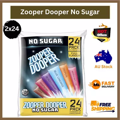 2x Zooper Dooper No Sugar 70ml X 24 Assorted • $19.50