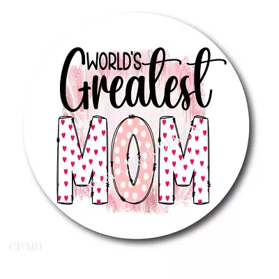 World's Greatest MOM Pink Polka Dots Scrapbook Stickers Favors Envelope Seals • $2.19