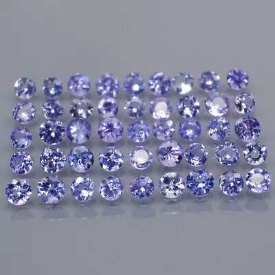 Round 2.4-2.8mm.Ravishing Color&Full Fire Purplish Blue Tanzanite 45Pcs/3.09Ct. • $0.99