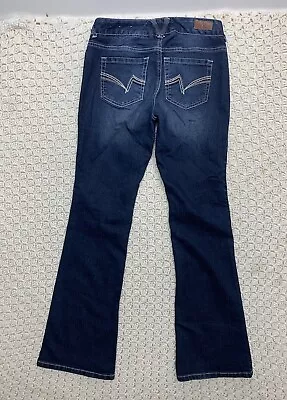 Vanity Jeans Women Size 28 (28x32) Bootcut Blue Denim Cotton Blend Pockets • $12.59