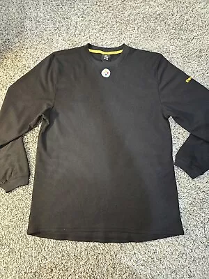 NFL Pittsburgh Steelers Long Sleeve Thermal Black Gold Size Large 100% Polyester • $9.99