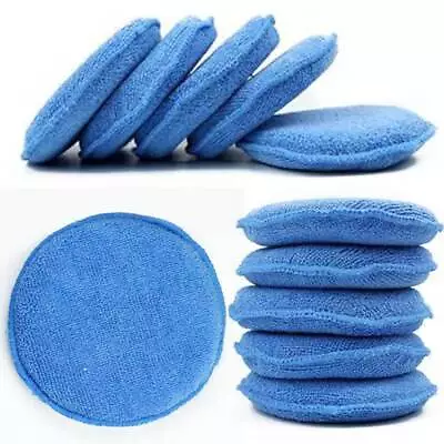 US Car Microfiber Polishing Pads Wax Applicator Foam Sponge Cleaning Buffer Blue • $8.95